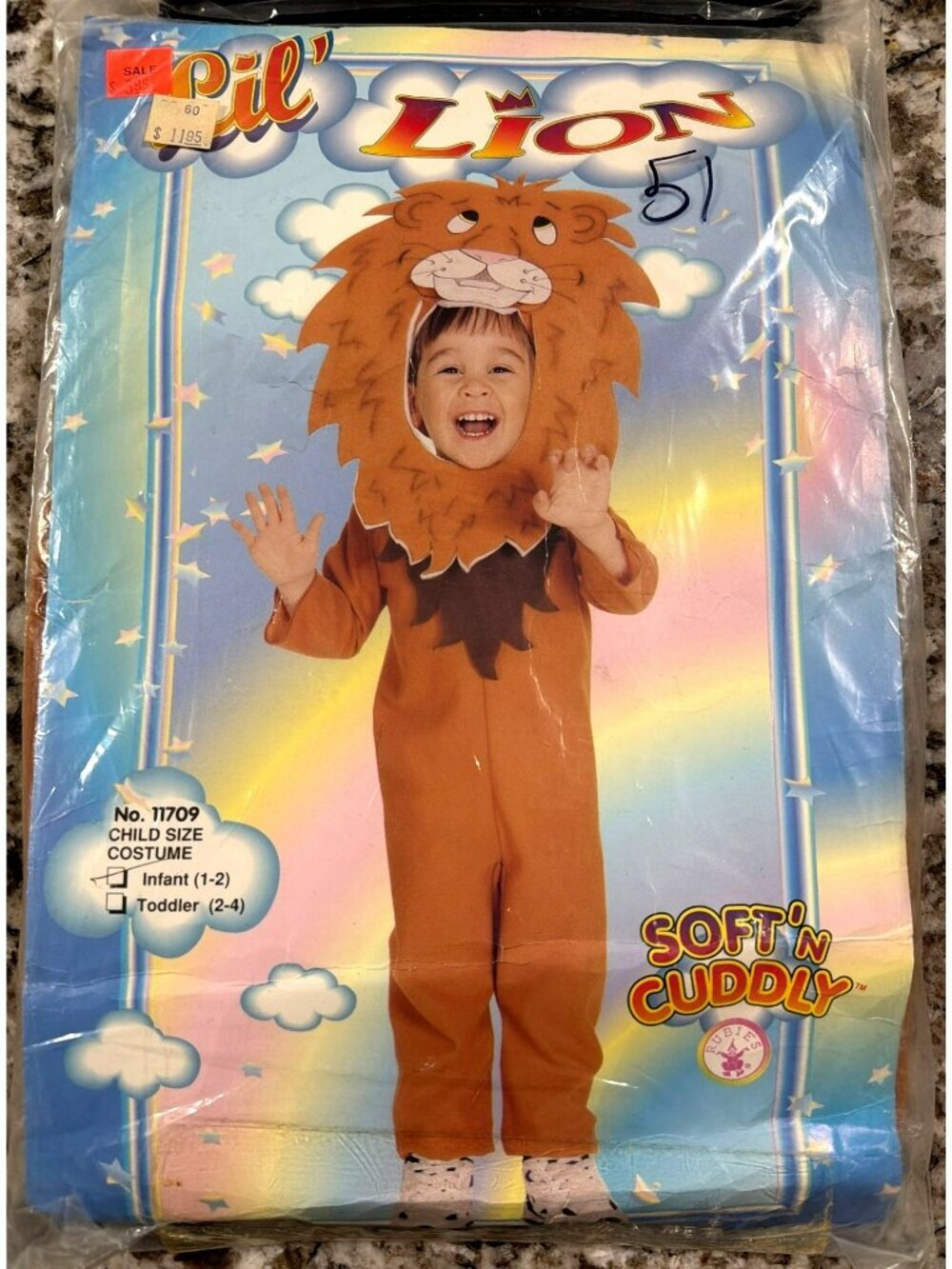 Lil Lion Toddler Costume Soft & Cuddly Brown Outfit Ages 1-2
